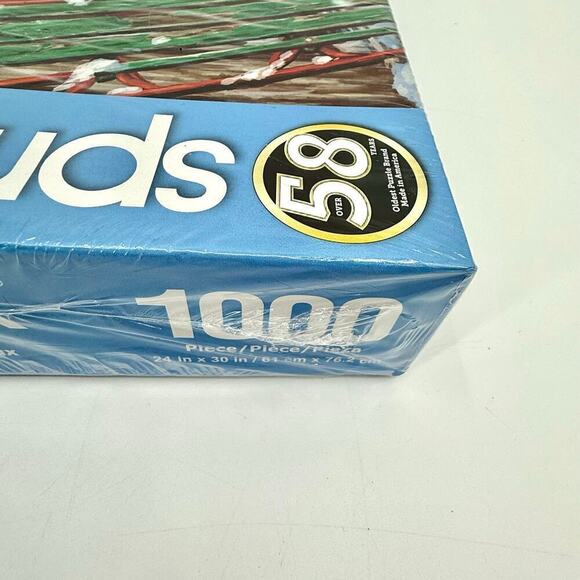 SPRINGBOK NOS Sealed 1000 Piece Jigsaw Puzzle “Delivering Gifts” Snowman 2021 - Picture 5 of 6